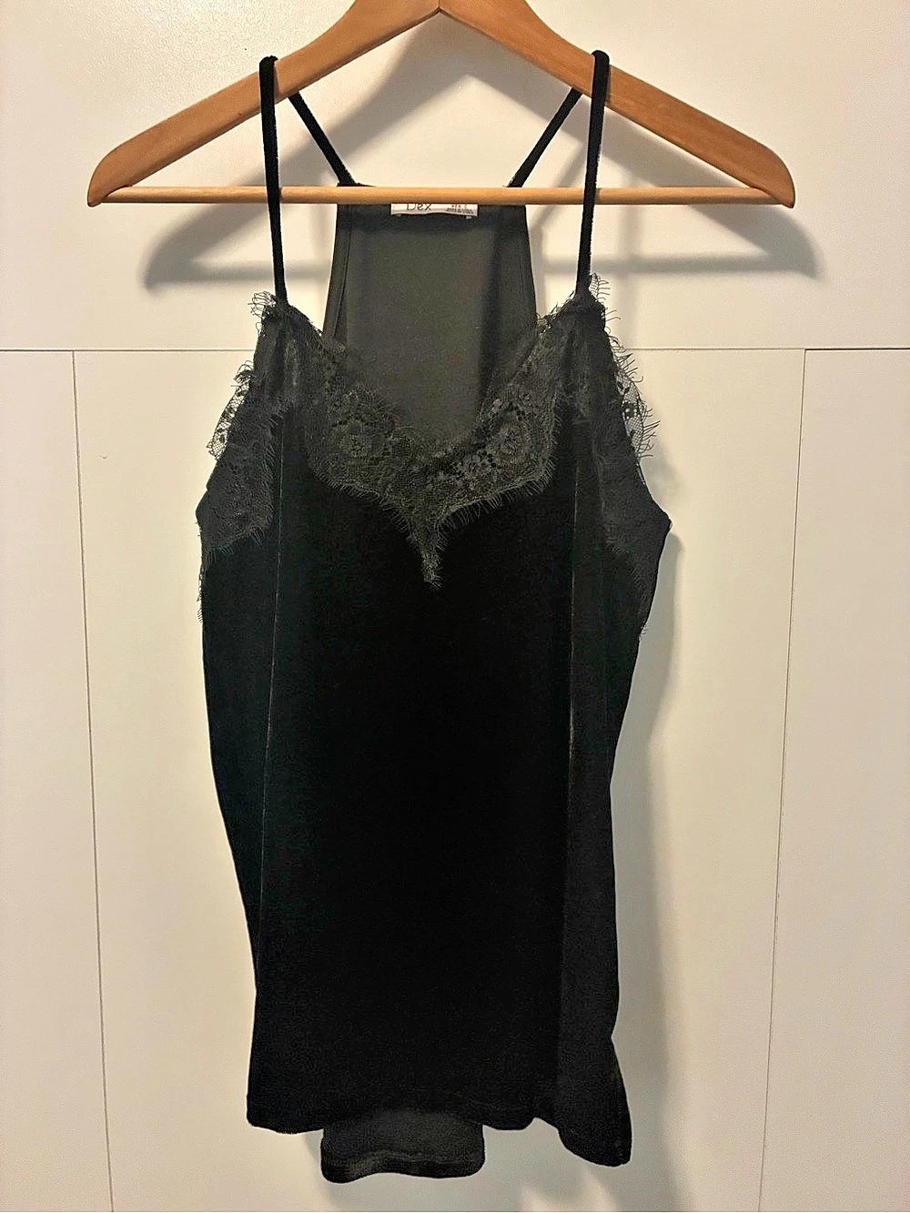 Dex Black Lace Trim Camisole Size Small Like New